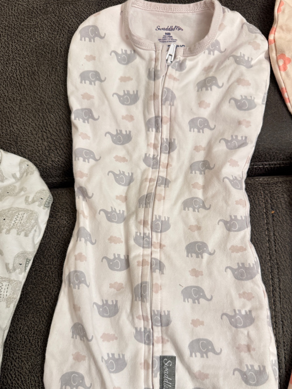 SwaddleMe Pink & Gray Elephant Swaddle Sack